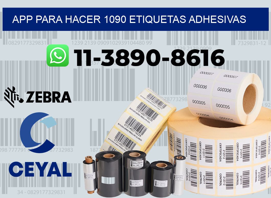 App para hacer 1090 etiquetas adhesivas