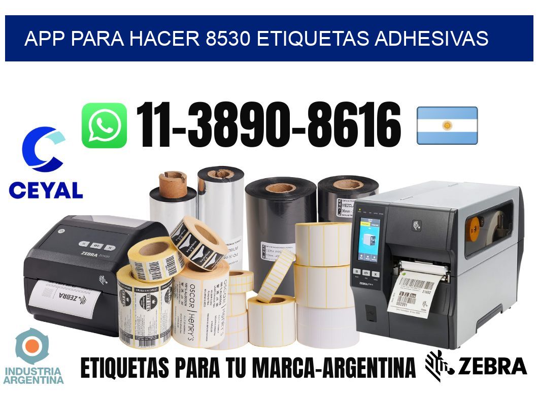 App para hacer 8530 etiquetas adhesivas