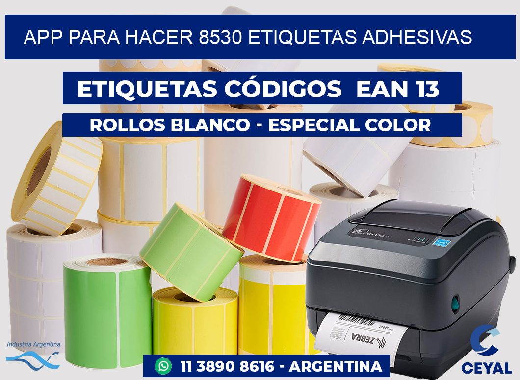 App para hacer 8530 etiquetas adhesivas