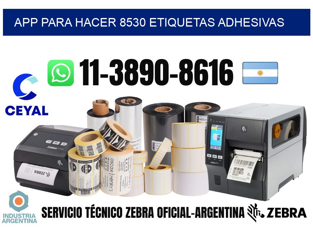 App para hacer 8530 etiquetas adhesivas