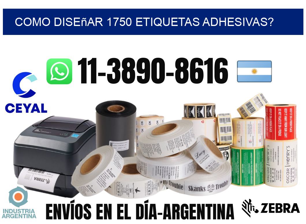 como diseñar 1750 etiquetas adhesivas?