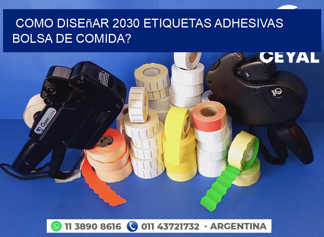 como diseñar 2030 etiquetas adhesivas bolsa de comida?