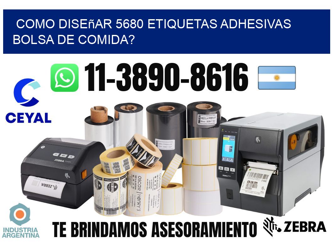 como diseñar 5680 etiquetas adhesivas bolsa de comida?