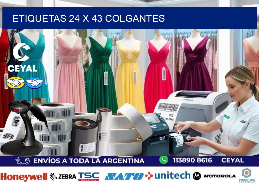 etiquetas 24 x 43 colgantes