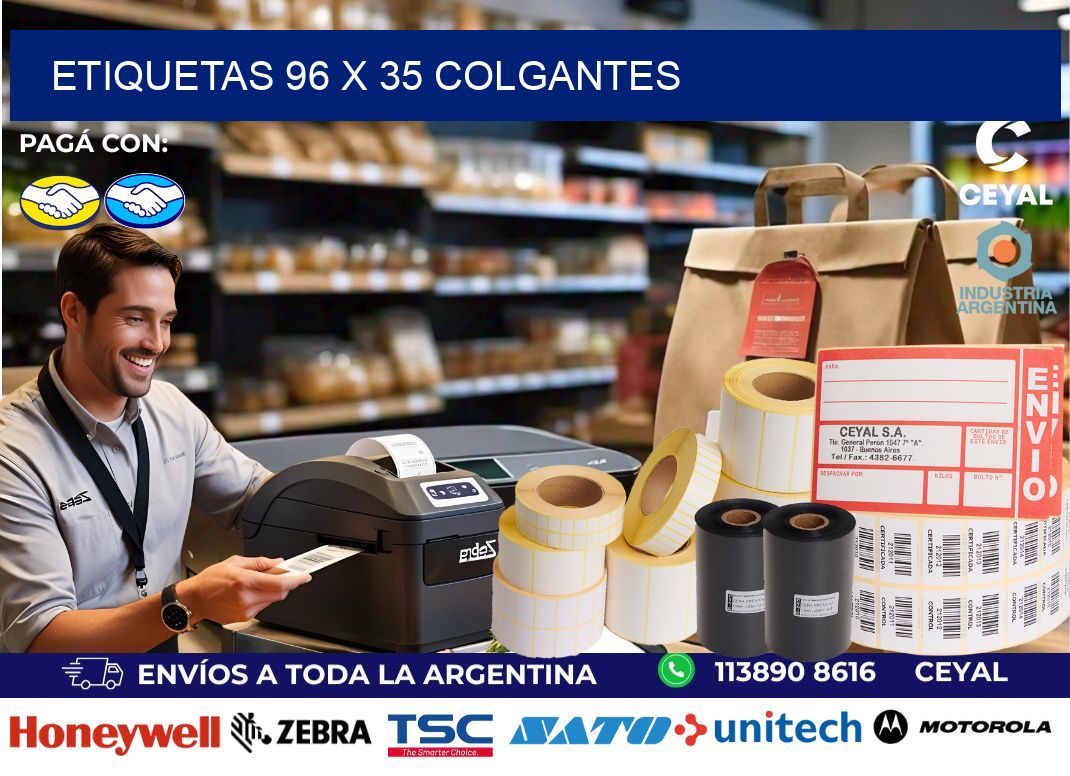 etiquetas 96 x 35 colgantes