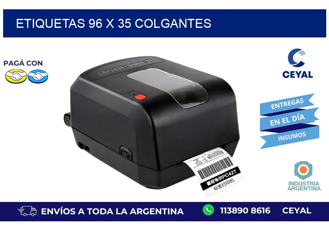 etiquetas 96 x 35 colgantes