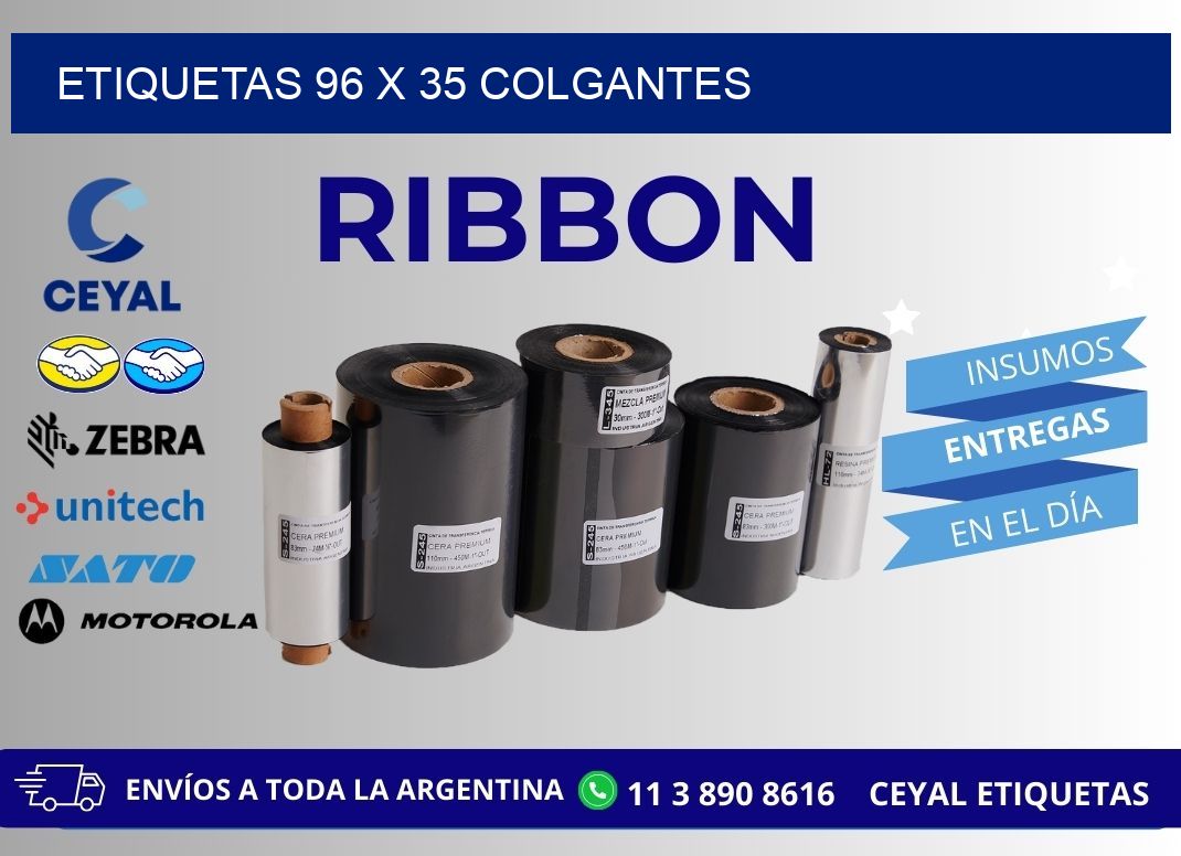 etiquetas 96 x 35 colgantes
