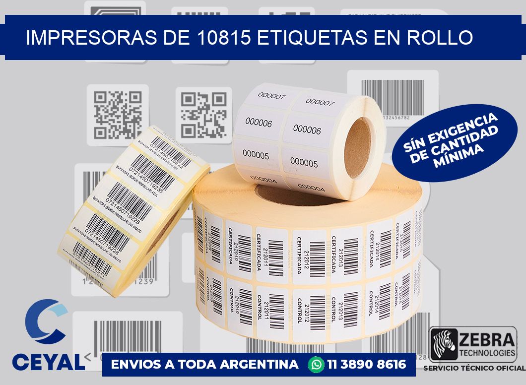 impresoras de 10815 etiquetas en rollo