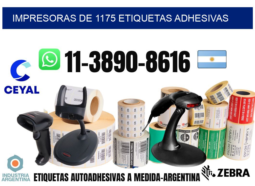 impresoras de 1175 etiquetas adhesivas