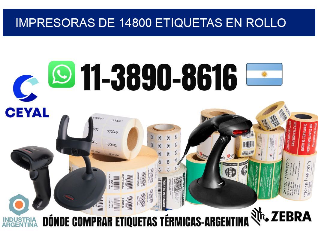 impresoras de 14800 etiquetas en rollo