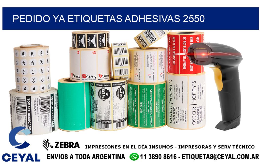 pedido ya etiquetas adhesivas 2550