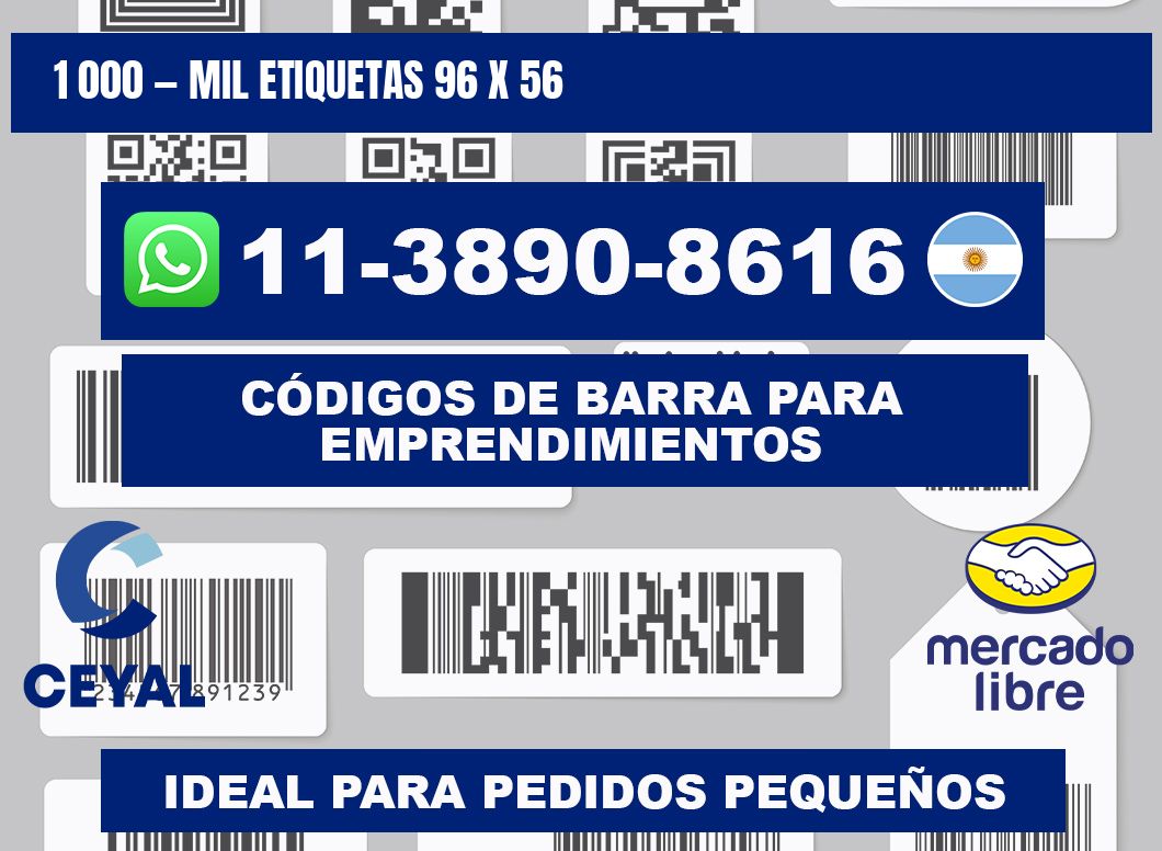 1 000 — mil etiquetas 96 x 56