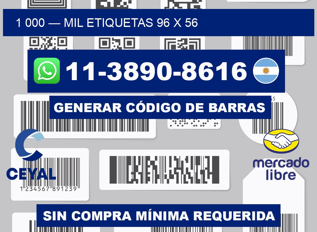 1 000 — mil etiquetas 96 x 56