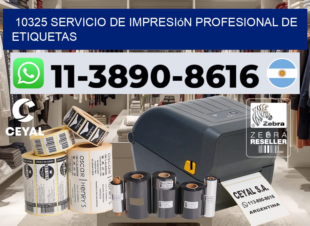 10325 Servicio de impresión profesional de etiquetas