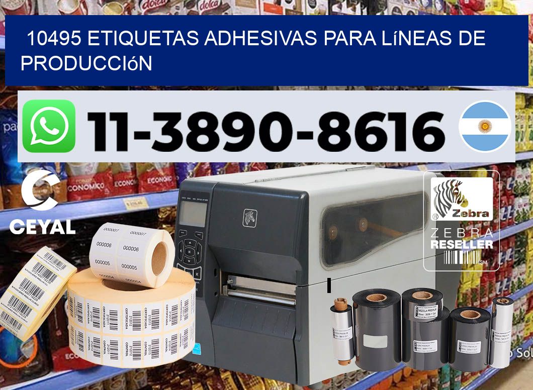 10495 Etiquetas adhesivas para líneas de producción