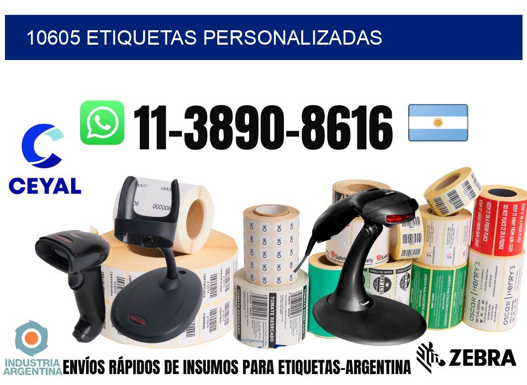 10605 etiquetas personalizadas