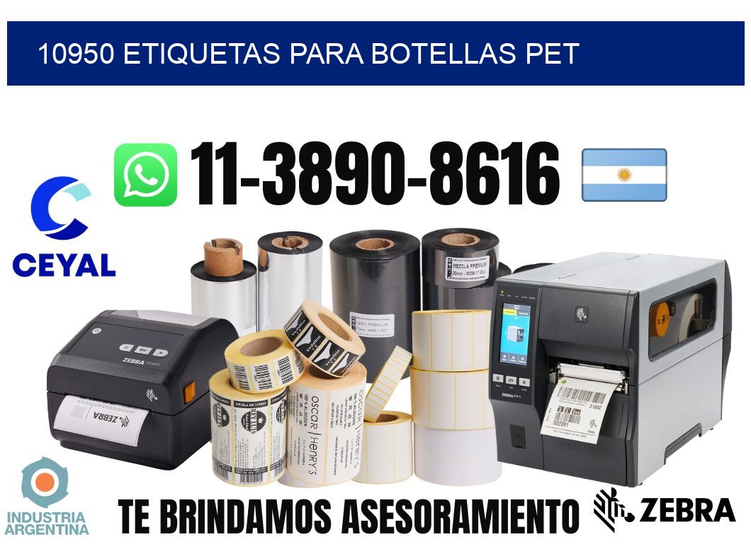 10950 Etiquetas para botellas PET