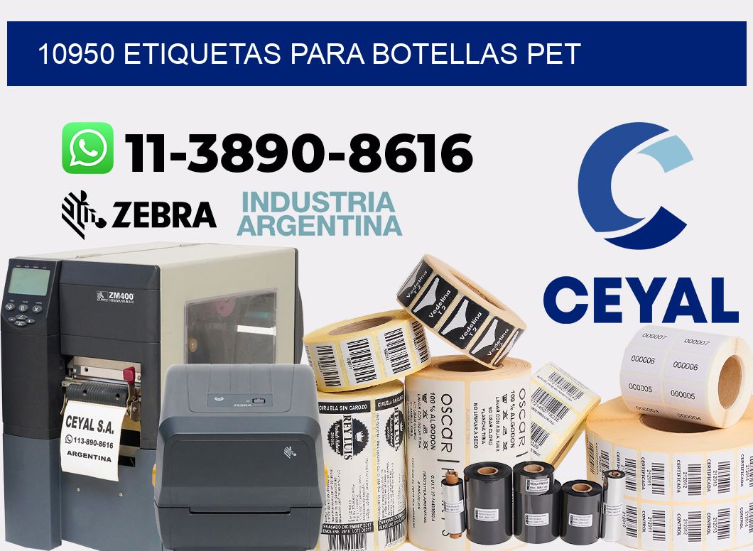 10950 Etiquetas para botellas PET
