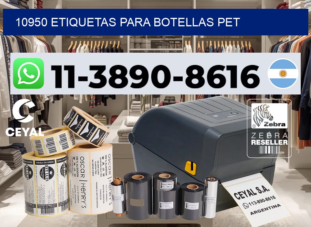 10950 Etiquetas para botellas PET