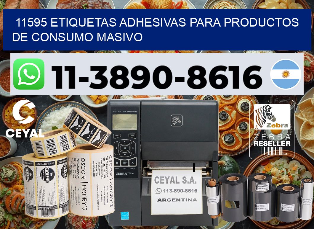 11595 Etiquetas adhesivas para productos de consumo masivo