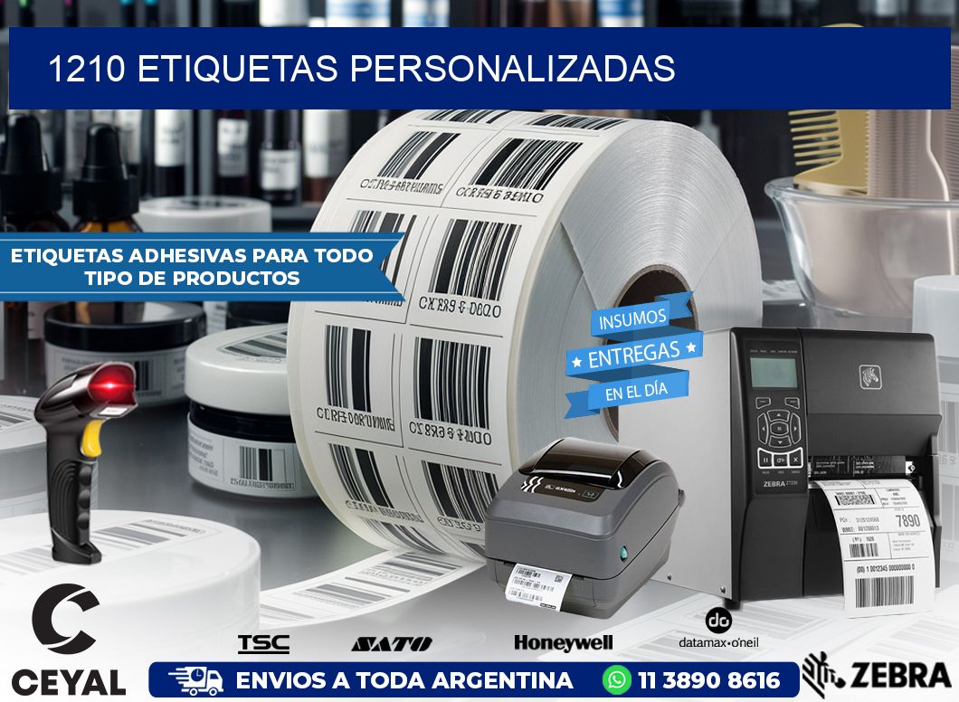 1210 etiquetas personalizadas