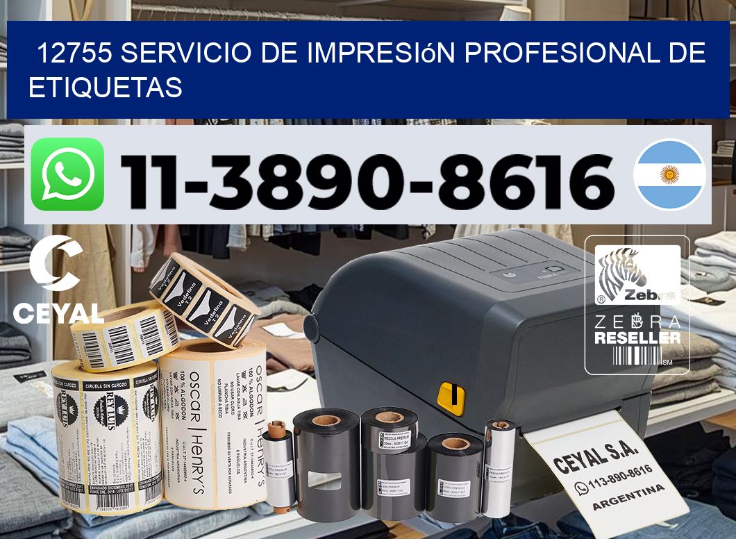 12755 Servicio de impresión profesional de etiquetas