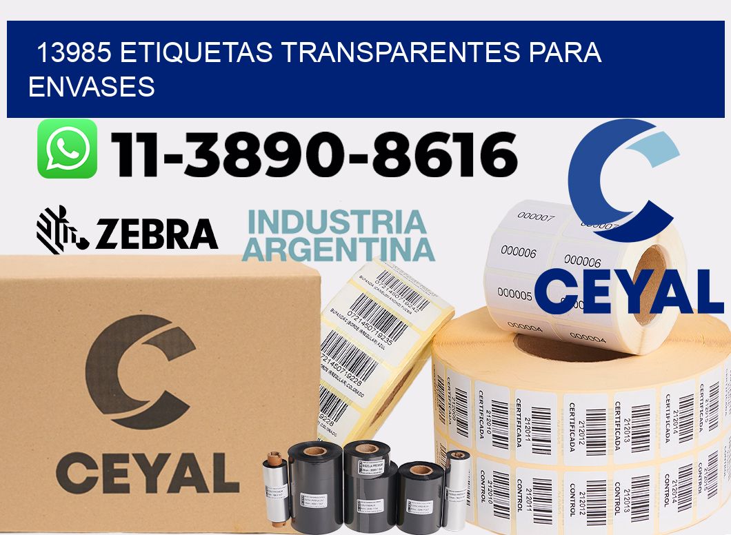 13985 Etiquetas transparentes para envases