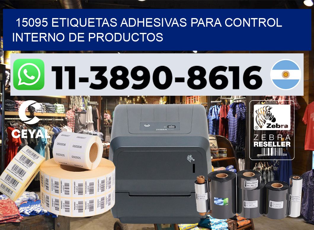 15095 Etiquetas adhesivas para control interno de productos