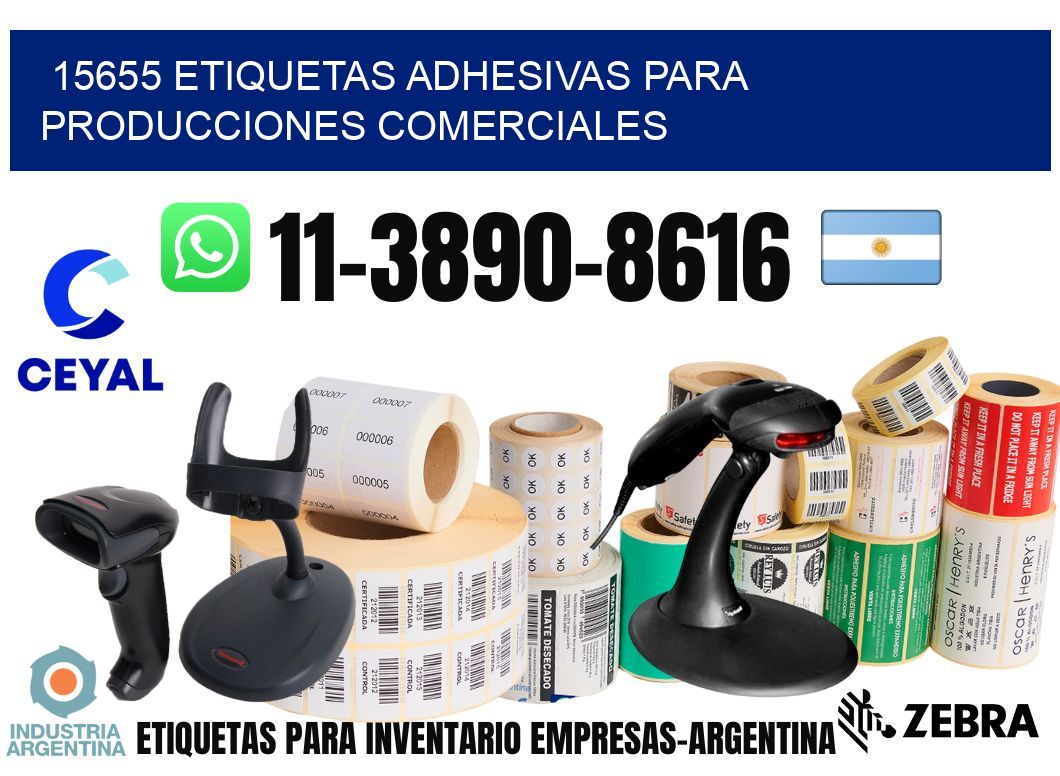 15655 Etiquetas adhesivas para producciones comerciales