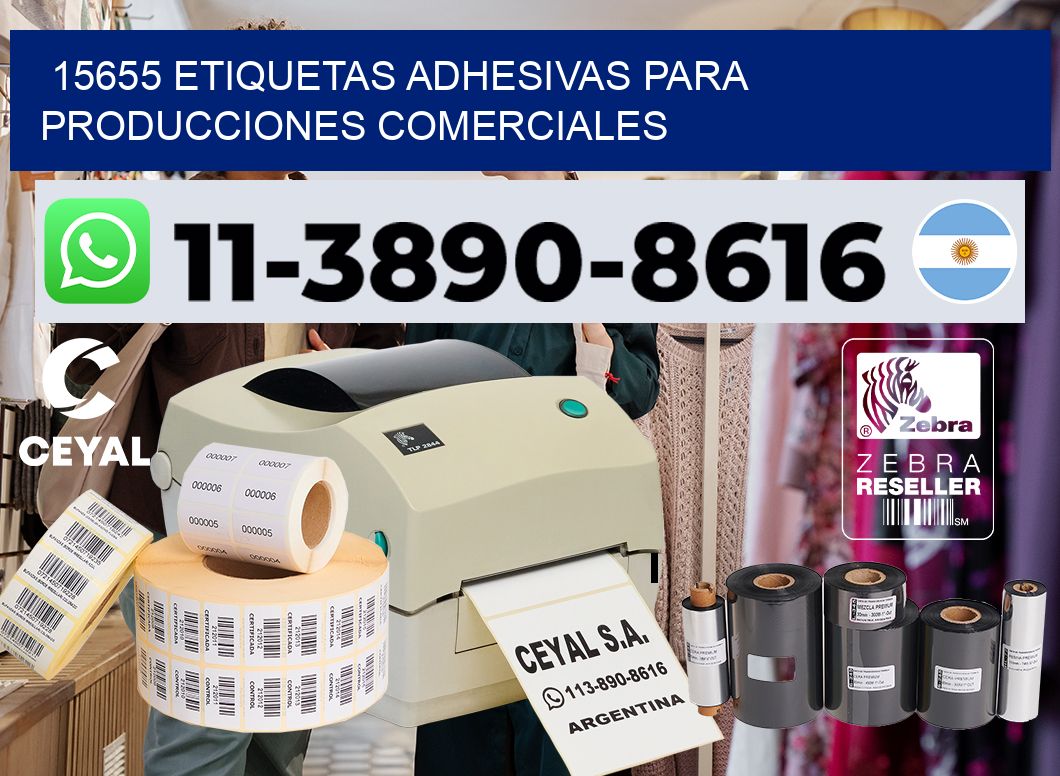15655 Etiquetas adhesivas para producciones comerciales