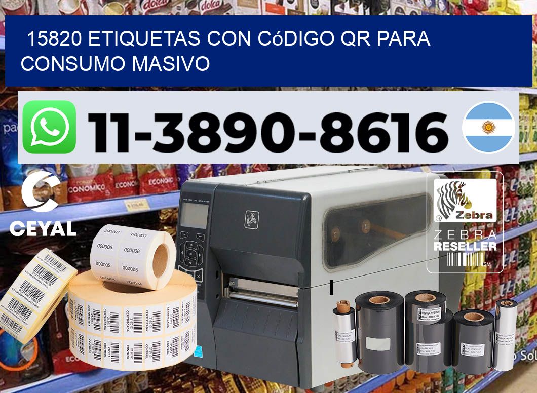 15820 Etiquetas con código QR para consumo masivo