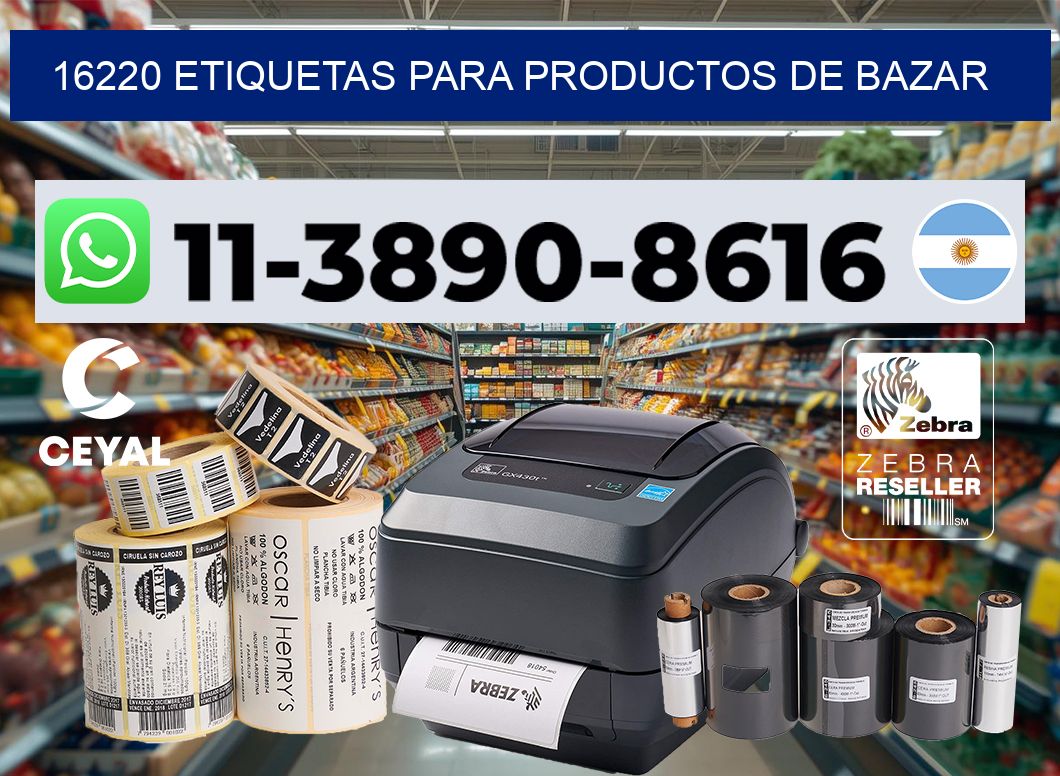 16220 Etiquetas para productos de bazar