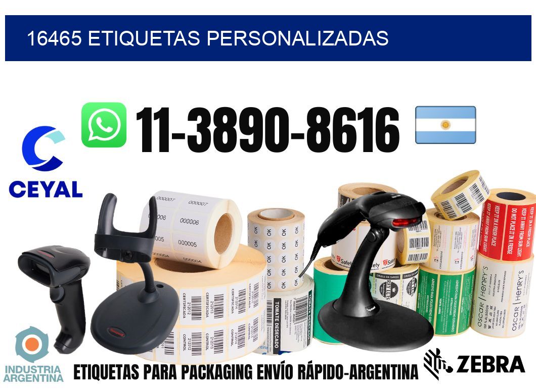 16465 etiquetas personalizadas