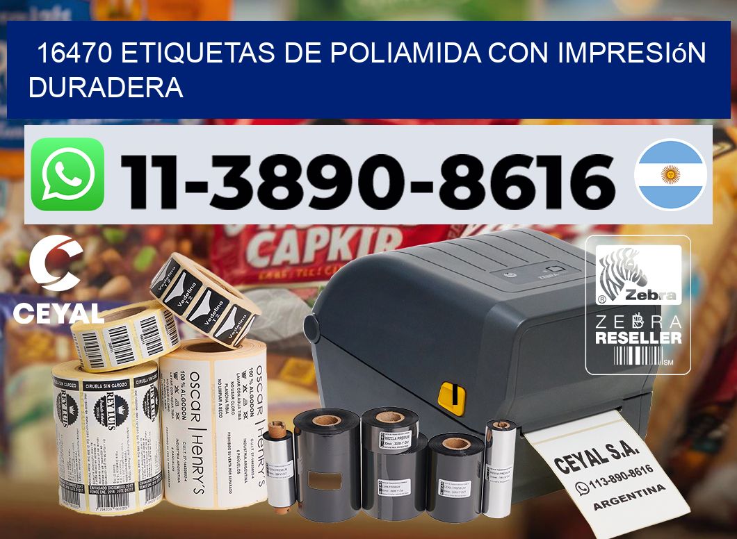 16470 Etiquetas de poliamida con impresión duradera