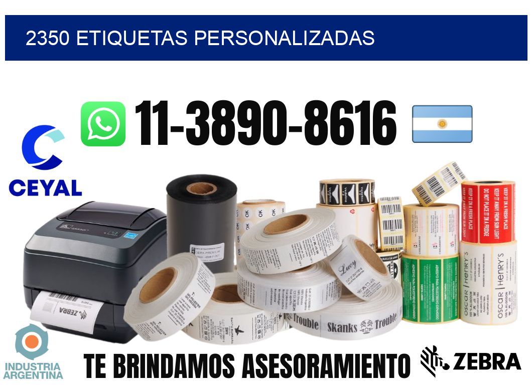 2350 etiquetas personalizadas