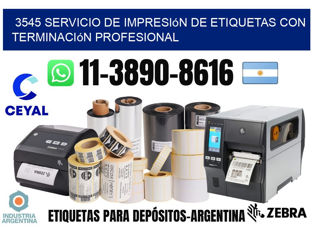 3545 Servicio de impresión de etiquetas con terminación profesional
