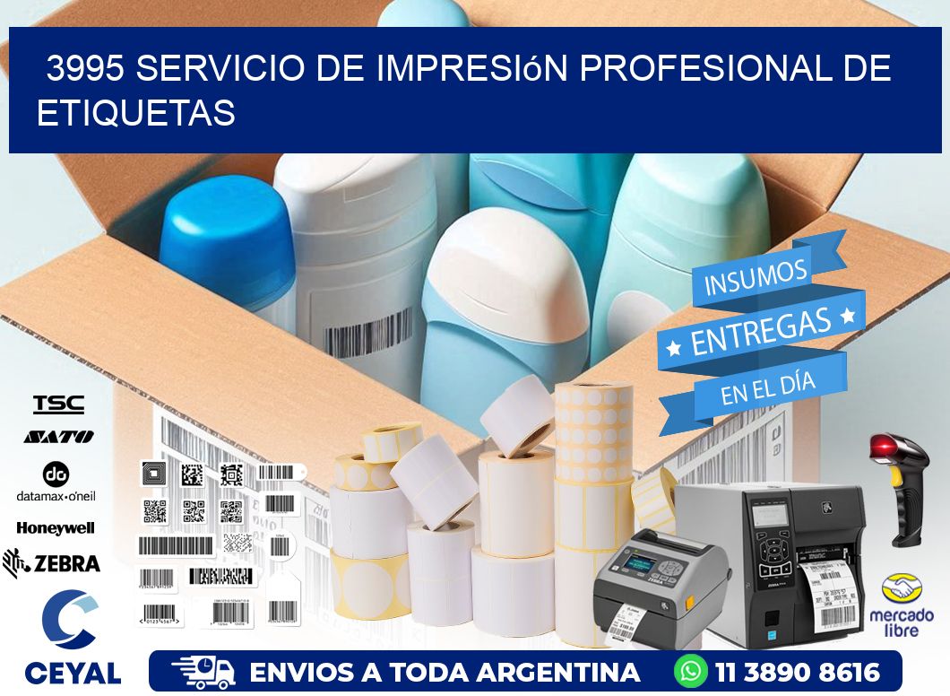 3995 Servicio de impresión profesional de etiquetas