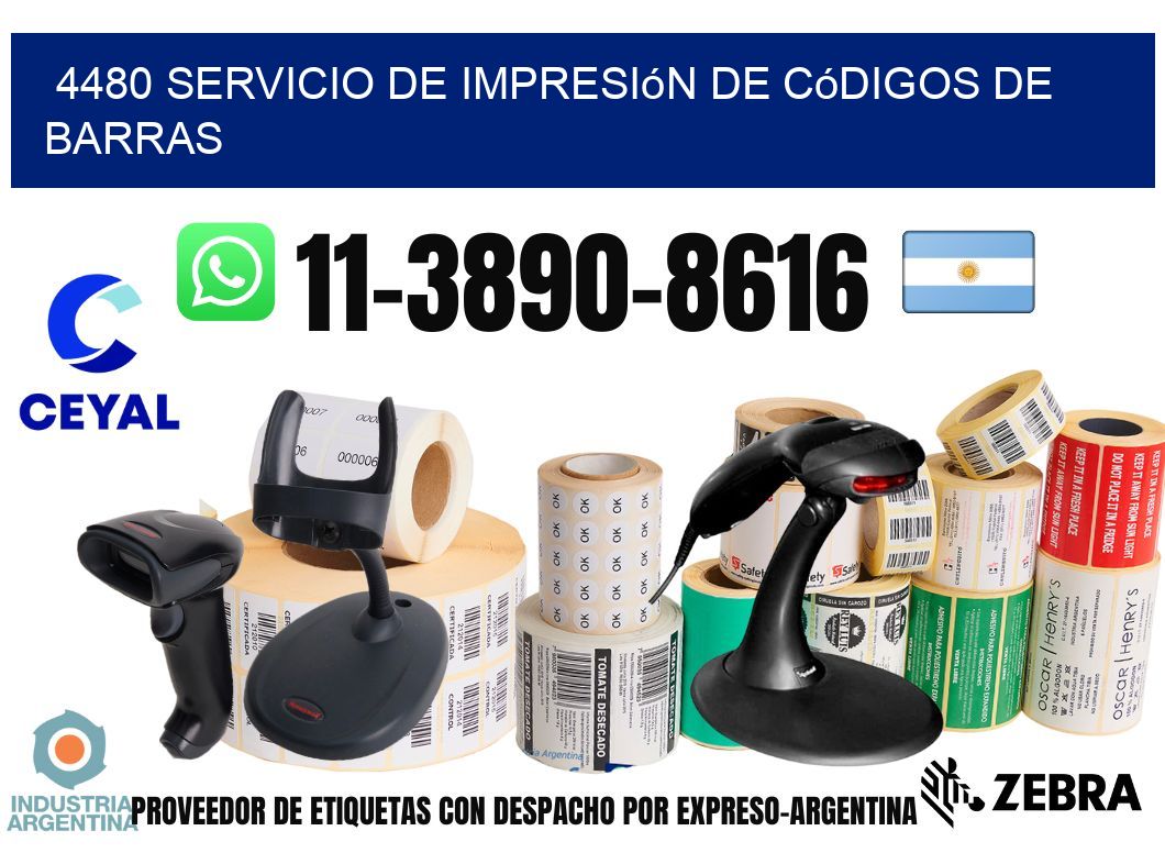 4480 Servicio de impresión de códigos de barras