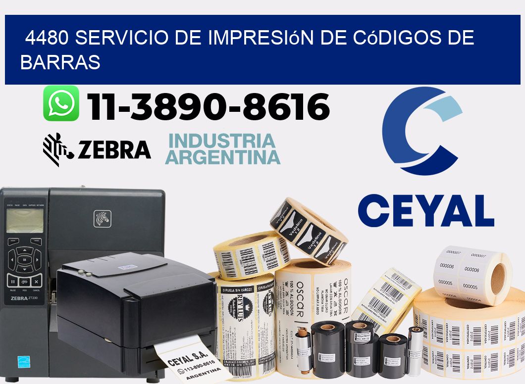 4480 Servicio de impresión de códigos de barras