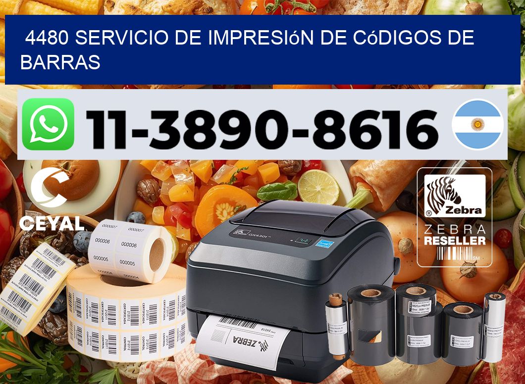 4480 Servicio de impresión de códigos de barras