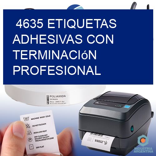 4635 Etiquetas adhesivas con terminación profesional