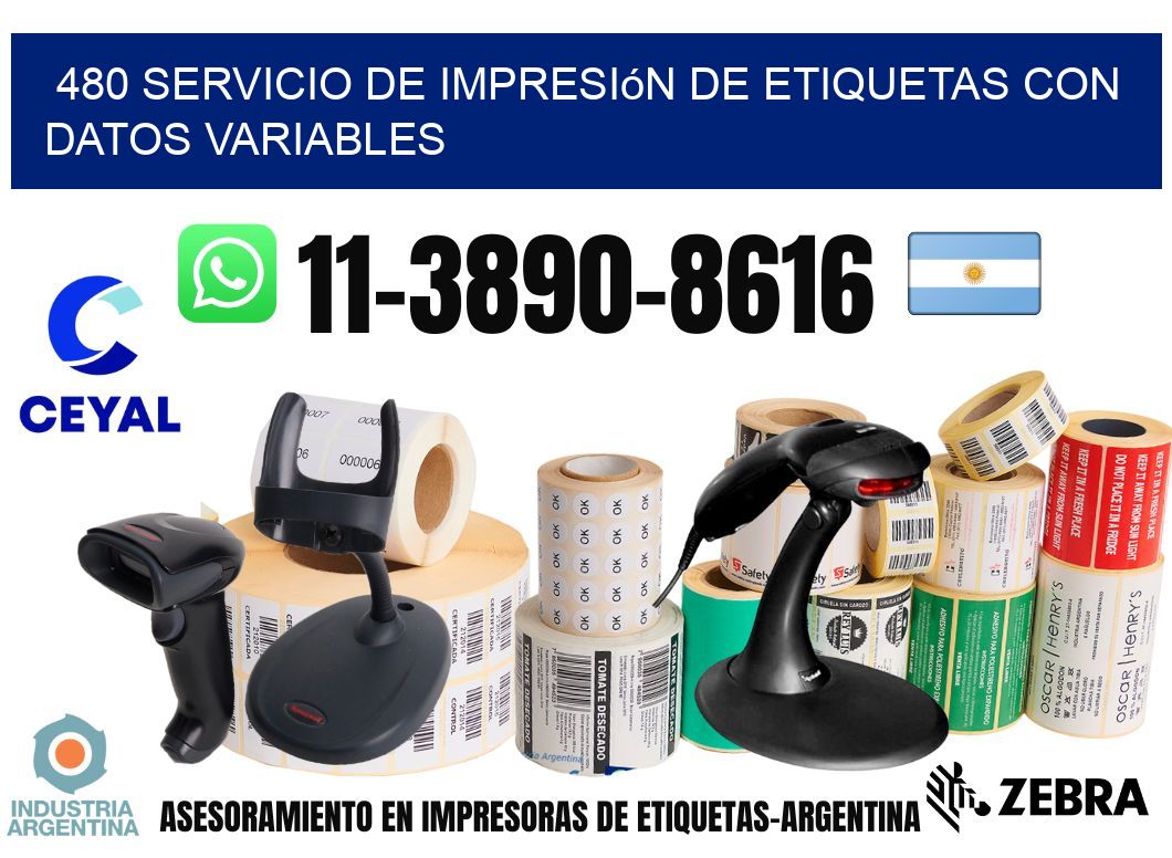 480 Servicio de impresión de etiquetas con datos variables