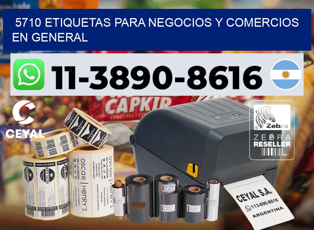 5710 Etiquetas para negocios y comercios en general
