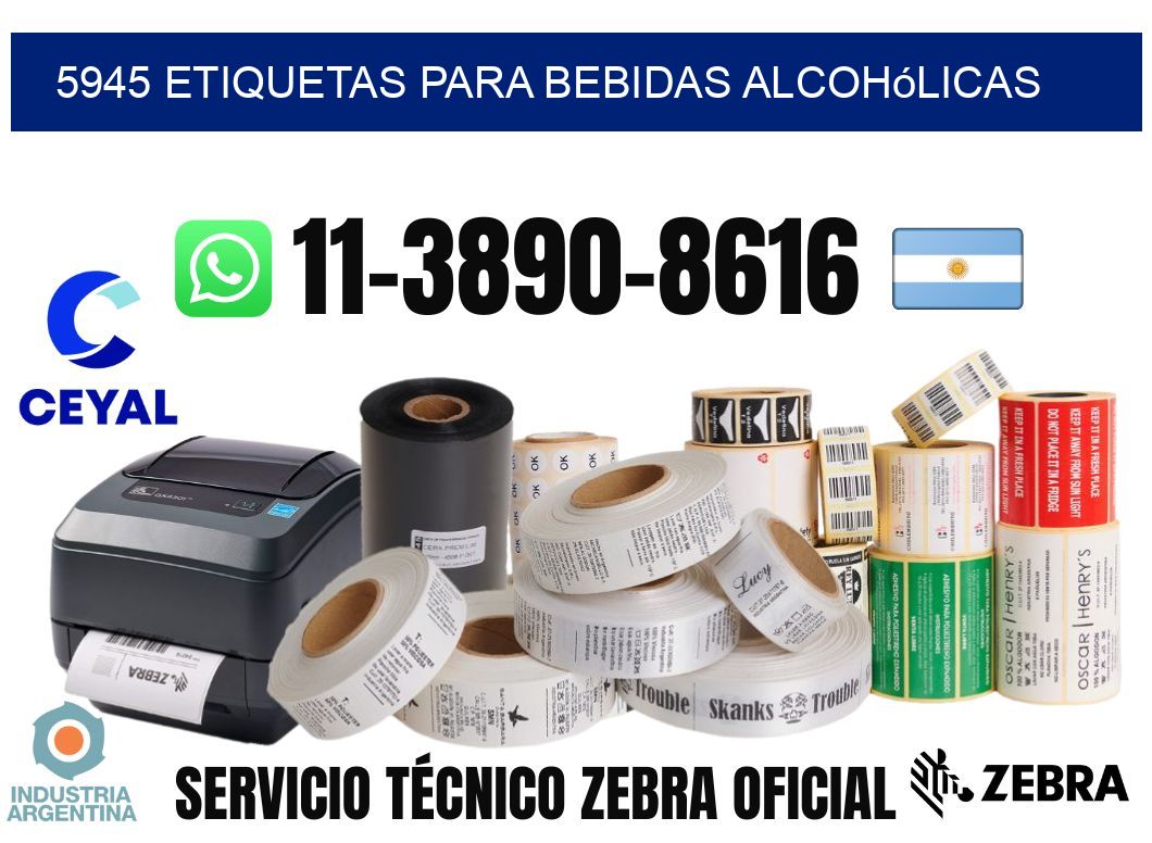 5945 Etiquetas para bebidas alcohólicas