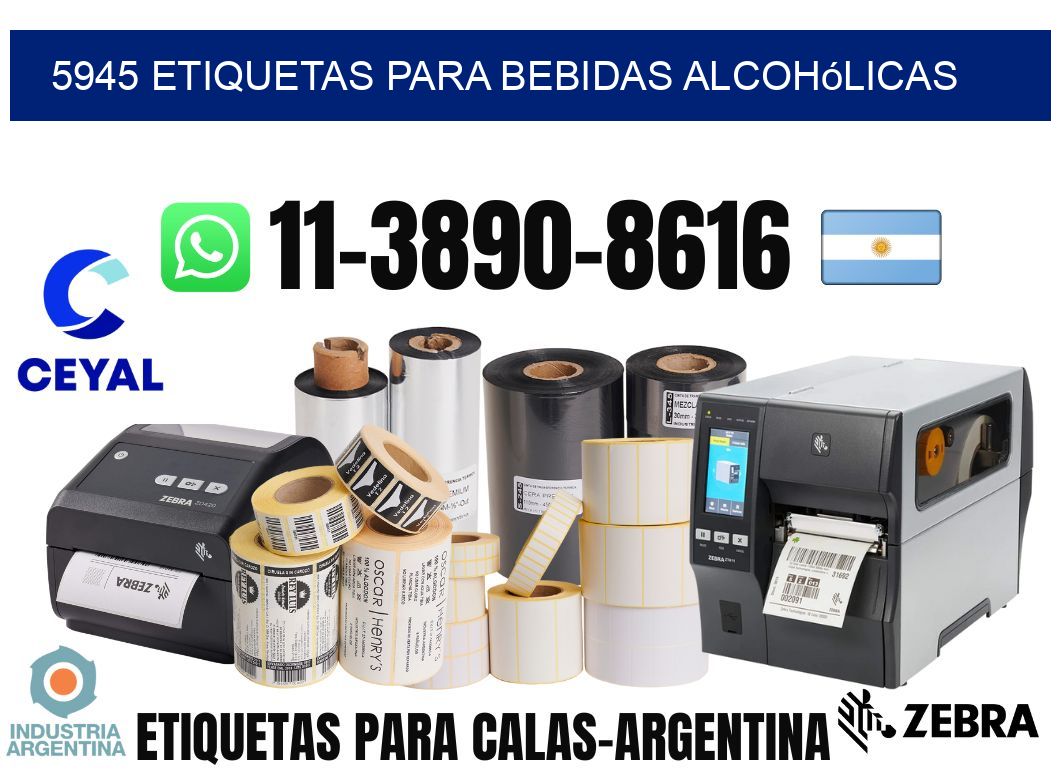 5945 Etiquetas para bebidas alcohólicas