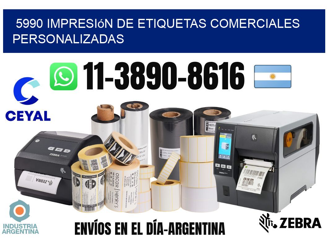 5990 Impresión de etiquetas comerciales personalizadas