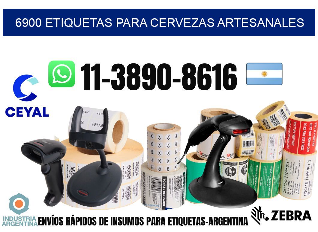 6900 Etiquetas para cervezas artesanales