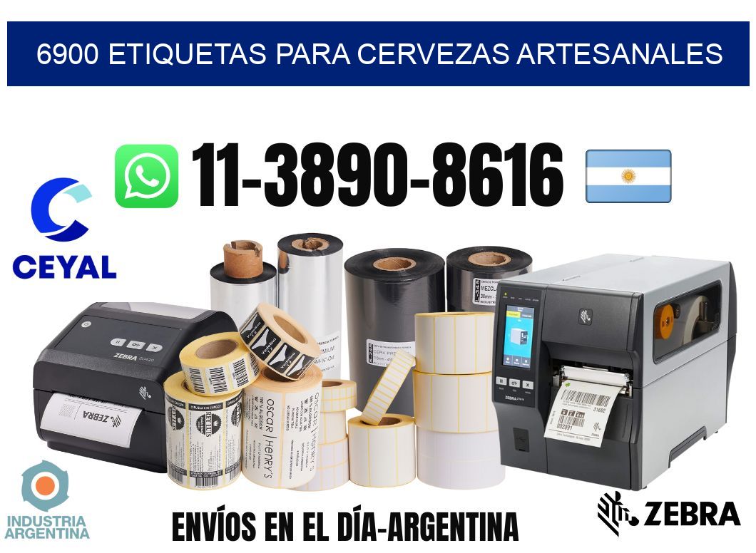 6900 Etiquetas para cervezas artesanales