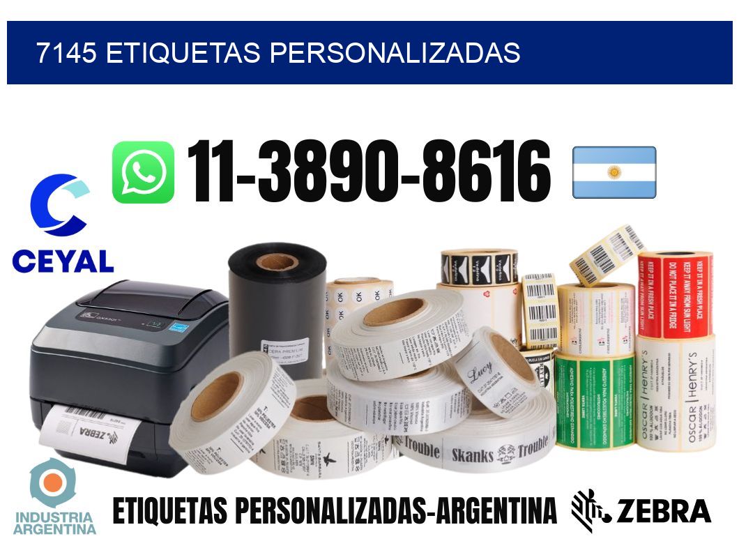 7145 etiquetas personalizadas