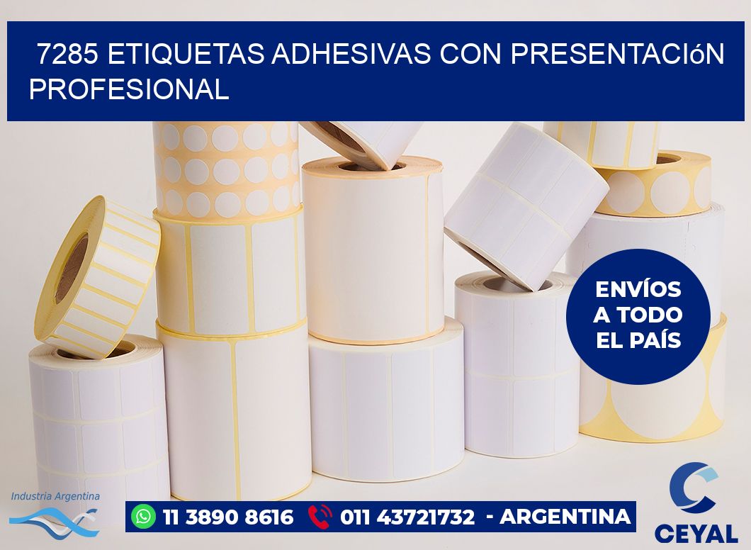 7285 Etiquetas adhesivas con presentación profesional